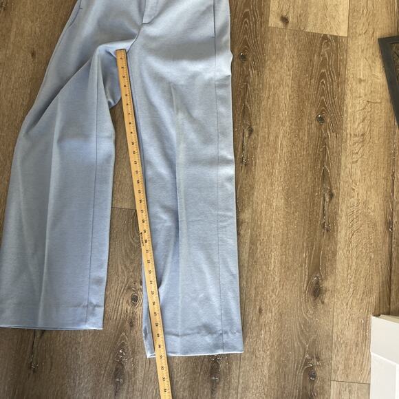Banana Republic Women Sz 4 Wool Blend Wide Leg Trouser Pant Light Blue Stretch - Picture 4 of 13